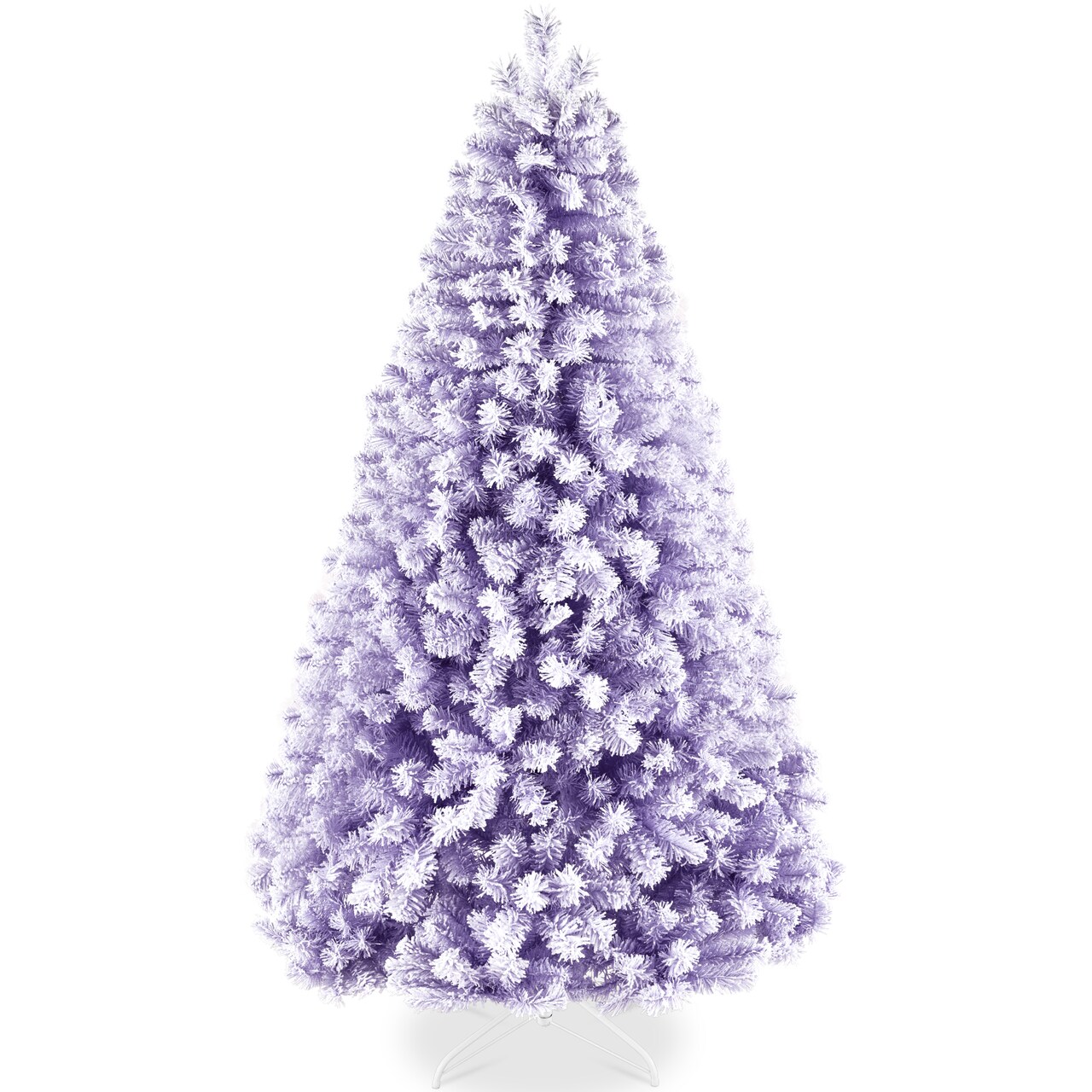 Best Choice Products Artificial Flocked Christmas Tree, 6ft Premium Unlit Colorful Pine Holiday Décor w/Stand